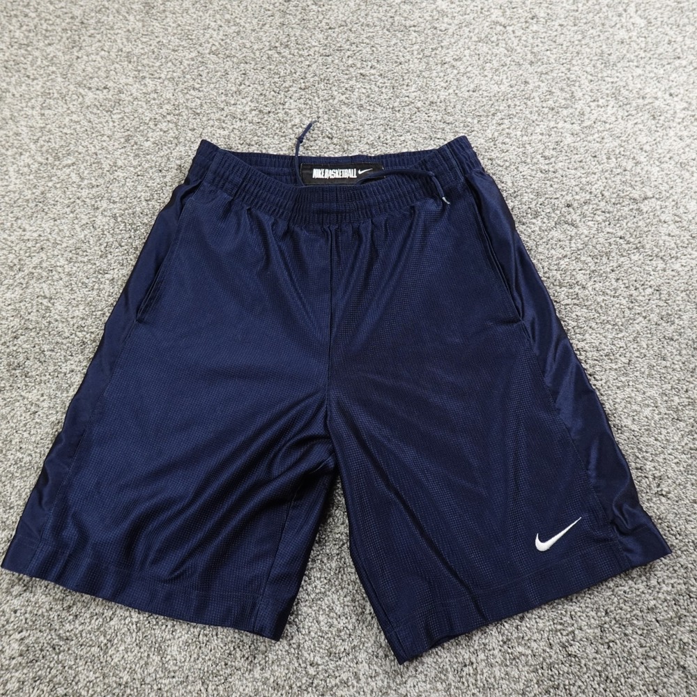VTG Nike Shorts Mens S Blue Swoosh Basketball Gym‎ Workout Athletic Sports Y2K